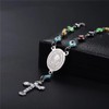 925 Sterling Silver Saint Benedict Necklace Evil Eye Beaded Rosary