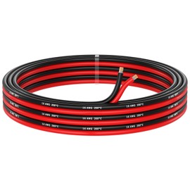 MMOBIEL 16 Gauge Electrical Wire Parallel - 16 AWG 16.4ft / 5m - Tinned Copper Cable - 2 Conductor for Automotive Wire - Led Strips, Audio/Speaker, Low Voltage Landscape Lightning, Lamps