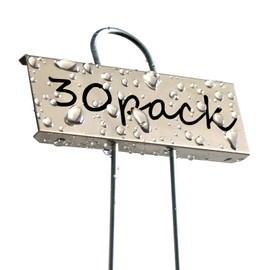 CNglam Plant Labels Metal Stainless Steel Garden Plant Markers Weatherproof Garden Stake Tag Plant Tags with Pen for Outdoor Seedling Flower Herb Vegetable Greenhouse(30 Pack) (Stainless Steel)