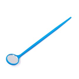 TENFLY 100pcs Disposable Dental Exam Mouth Mirrors Oral Dental Mirror Plastic Dental Instrument (Blue)