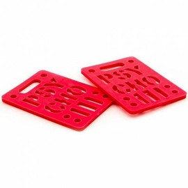 VISION PSYCHO STENCIL LOGO 1/8" SKATEBOARD TRUCK RISERS - RED