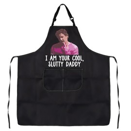 PXTIDY Apron - I Am Your Cool Apron Ca - Letter Print - Unisex - One Size Fits All - Waterproof - 2 Pockets - Fashion - Women