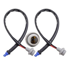 T10 Socket 2PCS Universal Car T10 Extension Wiring Harness Adapter Male Female Plug Harness LED Headlight Extended Wire Connector