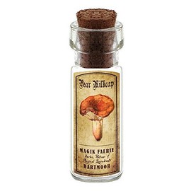 MyTinyWorld Dolls House Apothecary Pear Milkcap Fungi Bottle And Colour Label