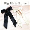 AOREAS 2Pcs Hair Bows for Women Soft Silky Stain Apricot