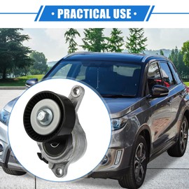 VekAuto Automatic Belt Tensioner Pulley Assembly Pulley Compatible for Suzuki Grand Vitara 2009-2013, Durable Metal Silver Tone