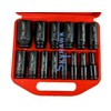 CAL-HAWK 14Pc 1/2" DR Chrome Molybdenum Steel Deep Impact Socket