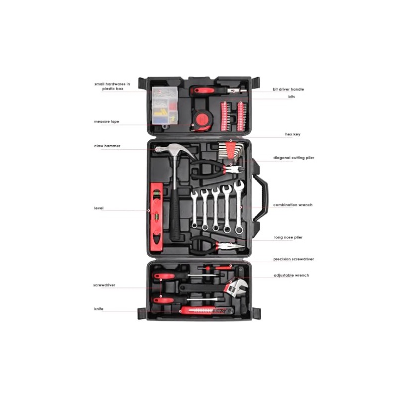 TLGREEN 147 Pieces Tool Set, Tool Kit for Home, Basic