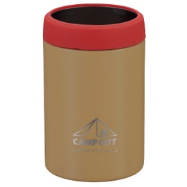キャプテンスタッグ(CAPTAIN STAG) 缶ホルダー 保冷 真空二重構造 350ml缶用 ステンレス製 タン キャンプアウト UE-3574