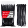 Zip Ties 8 inch (100 Pack), 40lbs Tensile Strength, Black