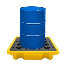 1 Drum Modular Platform, 26 x 26 x 5.9 inches Drum Spill Containment Pallet, 2,000 lbs. Load Capacity Containment Tray Spill Containment Platform