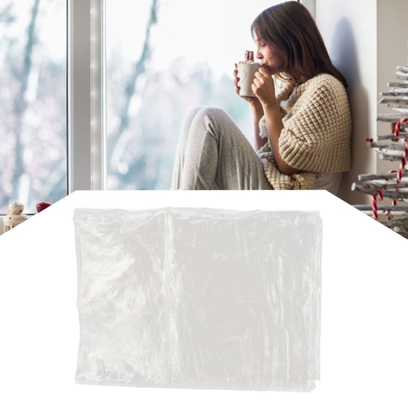 Window Insulation Kit PE Thickened Windproof Reusable Foldable Transparent Tear