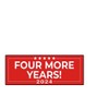 Trump Four More Years 2024 Bumper Sticker Decal (3.37" x