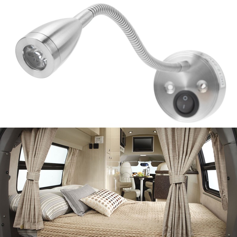 RV LED Bedside Light 360 Degree Swivel Flexible Goosneck Light