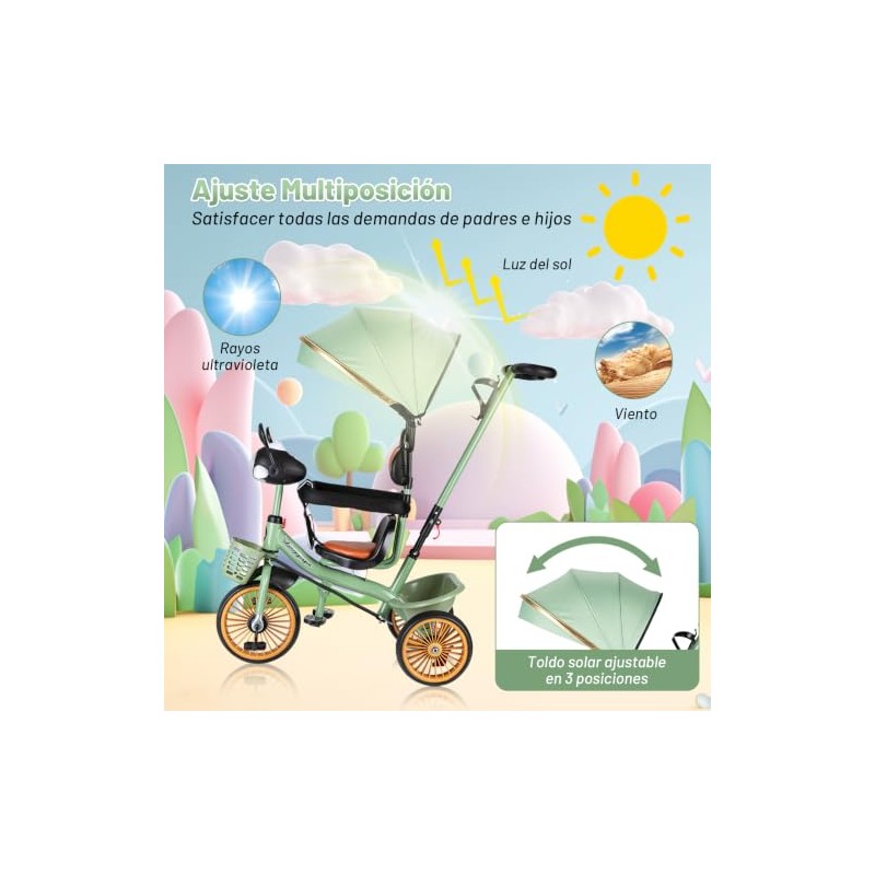 Triciclo para Niños, Triciclo de Equilibrio Multifuncional 5 en 1