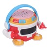 Baby Drum Robot Toy 360 ° Rotation Music Light Projection