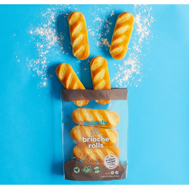 bakerly Brioche Rolls Pack of 4, 8-Count (32 Total Brioche