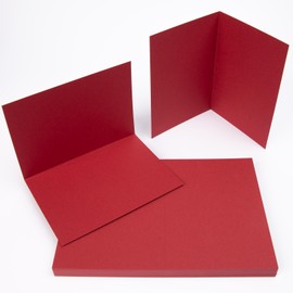 PresentFill® Folding Cards Blank in Bordeaux Red - 25 Folding Cards A6, Folding Card Ideal for Designing, Labelling or Printing Cards - Suitable for C6 Envelopes