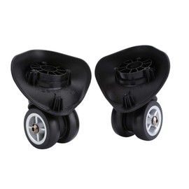 Alomejor Luggage Wheel 2-Piece Universal PVC Luggage Swivel Wheels Luggage Trolley Wheels