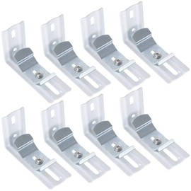 HINZIC 8 pcs Vertical Blind L Bracket Vertical Blind Bracket Clips 3 inch Length for Vertical Blinds with Headrail Width 1-1/2"(38mm) Bracket Clips Outside Mounting