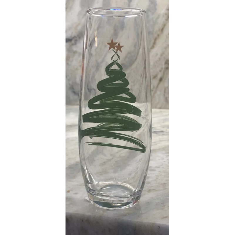 Grrenbrier -Christmas Tree Seamless Wine Glass. 9.5 Oz.
