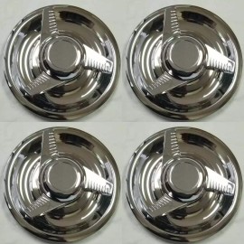 Aftermarket Products 4pcs Chevy GM Rally Wheel Center Hub Caps 3 Tri-BAR Sleek Cap Cover Rings