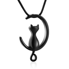 Cat Cremation Jewelry Urn Necklace for Ashes for Pet Memorial Ash Jewelry Keepsake Cute Cat Urn Pendants for Animal Ashes Necklace Memorial Jewellery