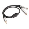 3.5mm to Dual 6.35mm Cable Male to Dual Female Plug