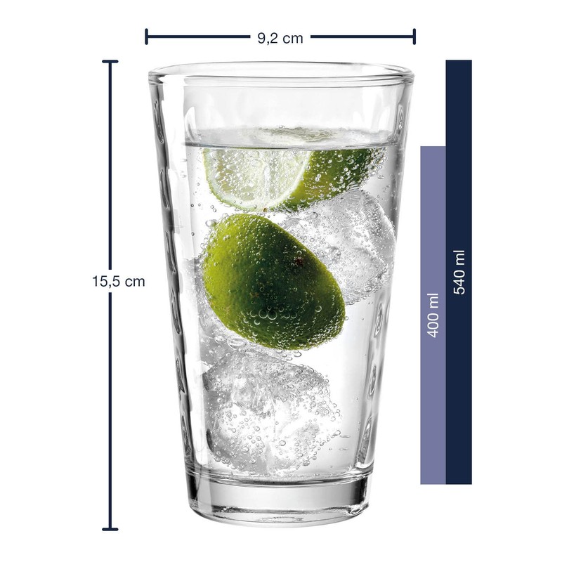 LEONARDO HOME 12548 Drinking Glass Optic 540 ml, 1 Piece,