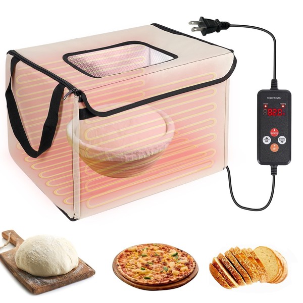 Foandbevi Folding Bread Proofing Box, Dough Proofer with 41-131℉ Temperature