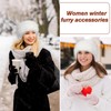 Dikoaina Womens Faux Fur Headband Winter Earwarmer Earmuff Ski (White)