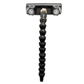 RecPro RV Exterior Faucet Hot/Cold | High Pressure Sprayer | Metal | Optional Flex Spout | RV Exterior Shower Faucet | RV Exterior Sprayer Faucet (With Flex Spout, Black)