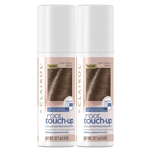Clairol Root Touch-Up Spray, Medium Brown, 2 Count