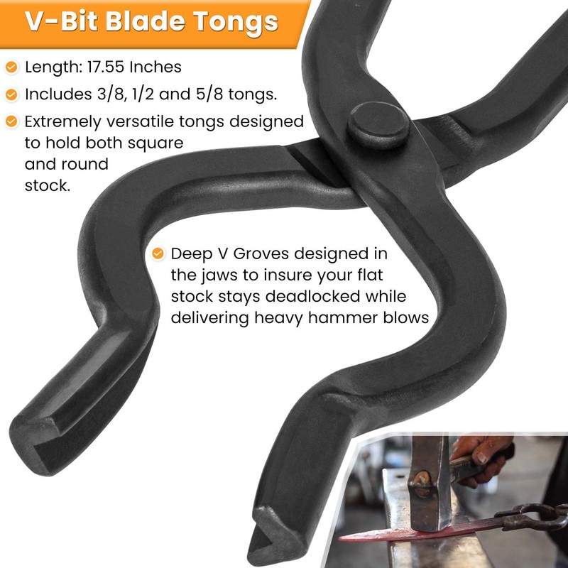 Beginner Blacksmith Tongs Knife Making Tong Set Bladesmith Forge Tong