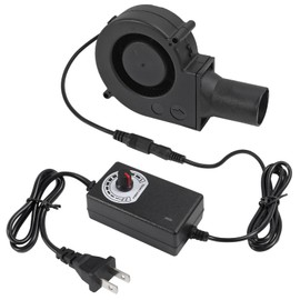 97mm x 33mm BBQ Fan 12V Blower with 110V/120V Variable Speed Controller Centrifugal 97mm/3.81in Air Mover Blower for Camping Quick Charcoal Starter, Outdoor Barbecues Fire Bellow, Camping Cooking