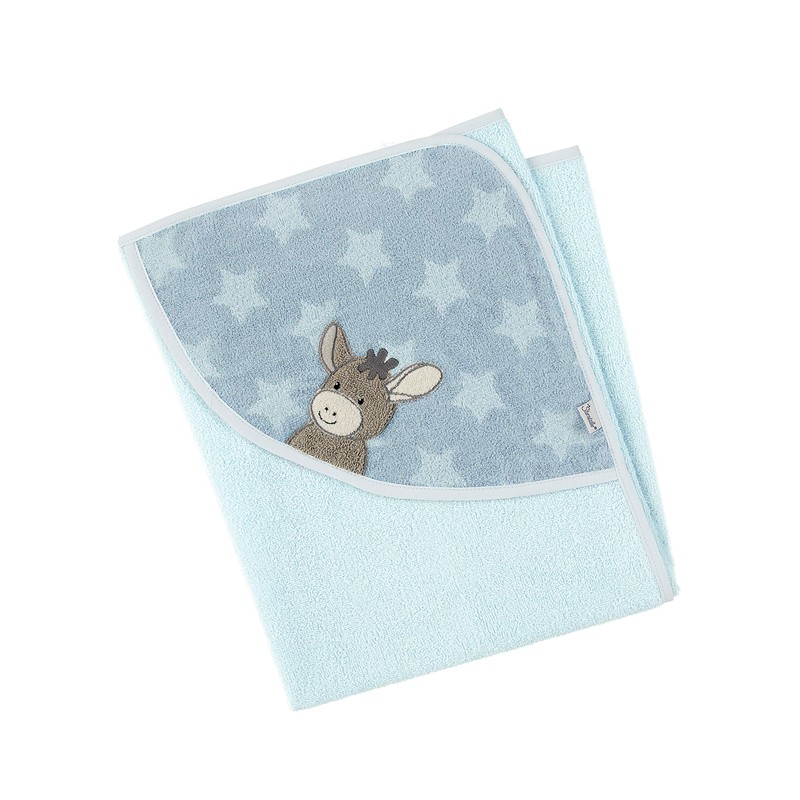 Sterntaler Kapuzenbadetuch Esel Emmi, Alter: ab 0 Monate, 80 x