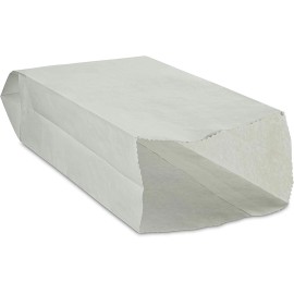MT Products Disposable White Paper Bread Bags - 5.25" x 3.25" x 18" - Pack of 50  Plain