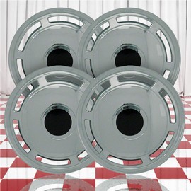 Brighter Design Set of 4 15" Push-on Chrome Hubcaps for Chevy Caprice 1986-1996