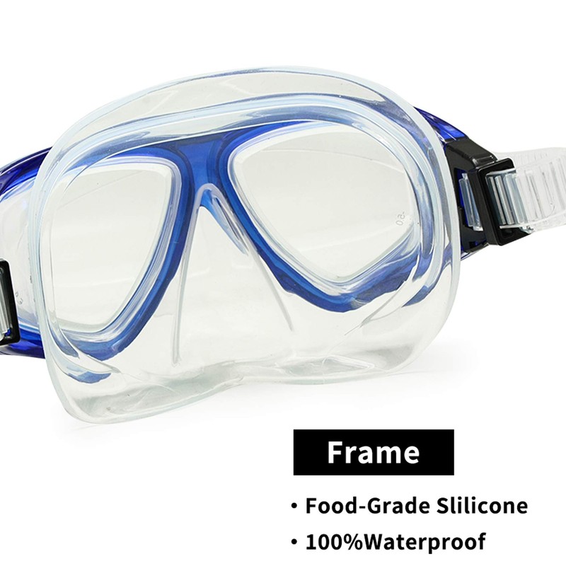 EnzoDate Optical Diving Gear Kit Myopia Snorkel Set, Different Strength