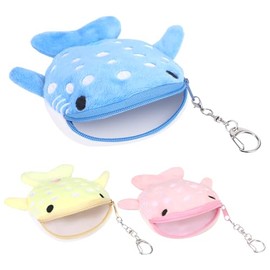 3 Pack Whale Shark Coin Purse, Shark Stuff Change Purse Coin Pouch Cute Wallet, Kawaii Whale Shark Plush Kids Wallet, Sharks Plush Keychain Pouch with Zipper Small Coin Purse for Women Cash Lipstick