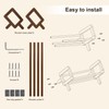 Aofure Premium Desktop Bookshelf, Bamboo Desk Bookshelf, Retro Brown Book