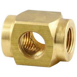 Fittingteile - Cross Distribution Block 3-Way / 4-Way Brass Internal Thread Compressed Air Water Thread Fittings (Design: 4-Way/Thread: M5)