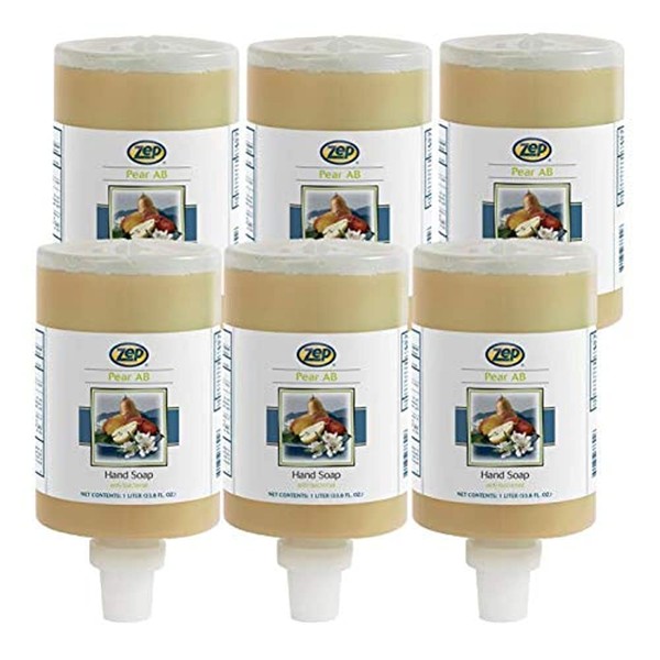 Zep Antibacterial Hand Soap Gel - 1 Liter (Case Of 6) 333911 - Antibacterial Hand Soap Refill For Dispenser