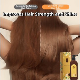 Nourishing Plant-Based Hair Color, Tinte Capilar Nutritivo A Base De Plantas, Long-Lasting & Natural Hair Color Shampoo For Gray Coverage, Minimizing Frizz, For Men & Women (Dark Brown)