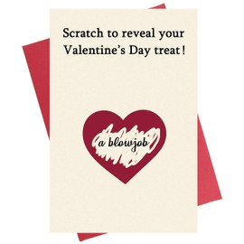 Scratch Valentine's Day Card, Special Interactive Funny Naughty Card for Boyfriend Husband Fiance