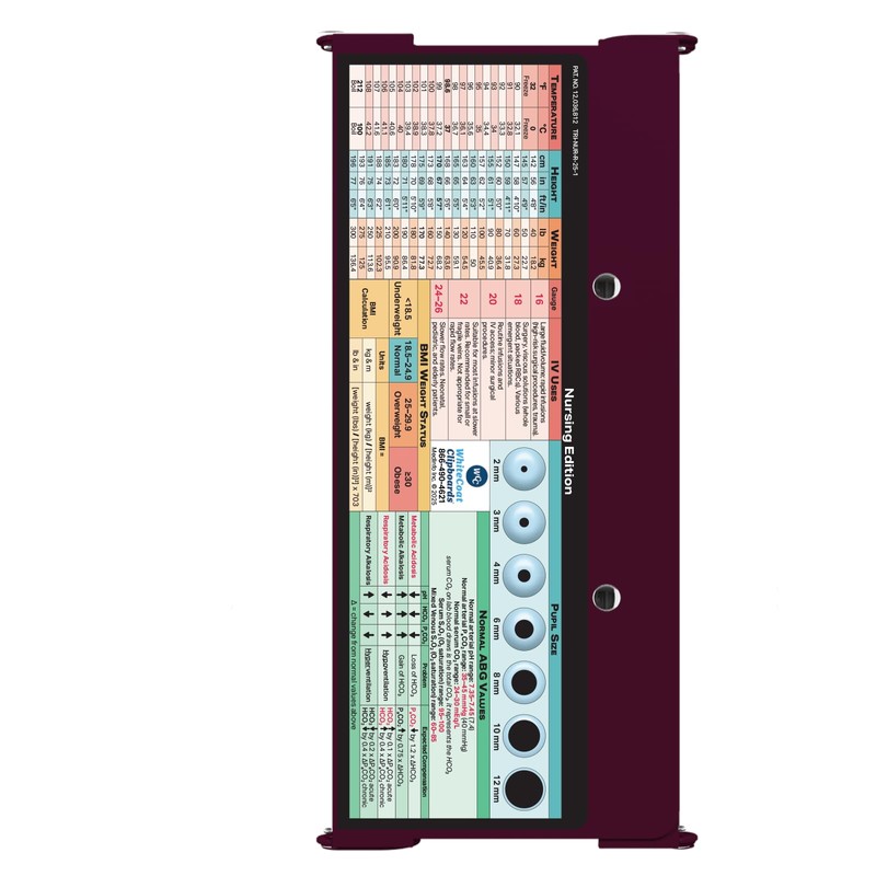 Whitecoat Clipboard® Trifold - Nursing Edition (Wine, Trifold)