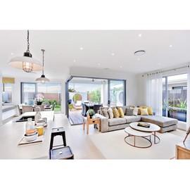 OERJU 10x8ft Modern Living Room Backdrop European Simple Design House Interior Photography Background Sofa Dining Table Home Party Decor Kids Adult Portrait Photo Video Conference Supplies