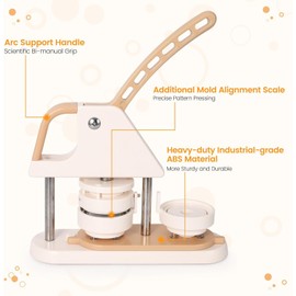 3rd Gen 58mm Button Maker Machine - No Installation DIY Badge Press System w/100pcs Button Parts & Templates, 2.28in Pin Badge Maker for Crafts