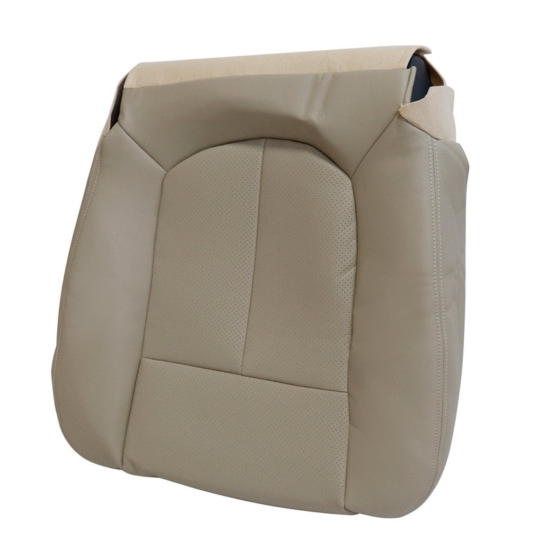 Priprilod Perforated Leather Tan Driver Side Bottom Replacement Seat Cover