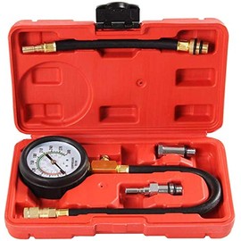 Shankly Compression Tester (Professional Grade), Compatible with Domestic and Imported Cars; Equipped with Useful 14mm/18mm Solid Short Adapter and Multiple Long Flexible Adapters